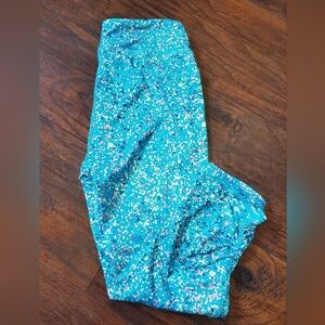 🆕️ NWT Kohl's Kids Leggings - Blue with Multicolor Speckles